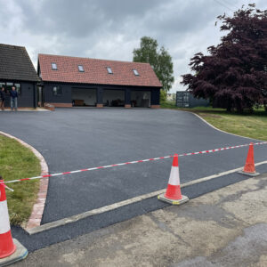 Large area tarmac driveway
