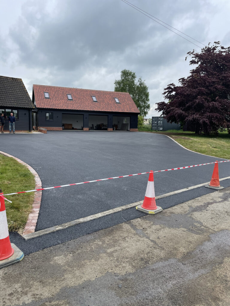 Large area tarmac driveway