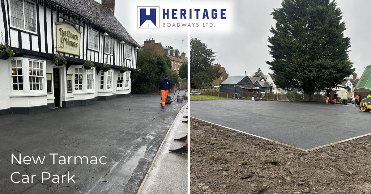 Read more about the article New Tarmac Car Park for the Coach and Horses, Newport, Saffron Walden