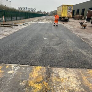 Timber Yard Resurfacing in Maldon | 14mm SMA Tarmac | Heritage Roadways