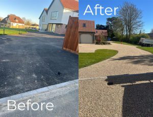 Read more about the article Surface Dressing in Woolpit, Suffolk, Before and After