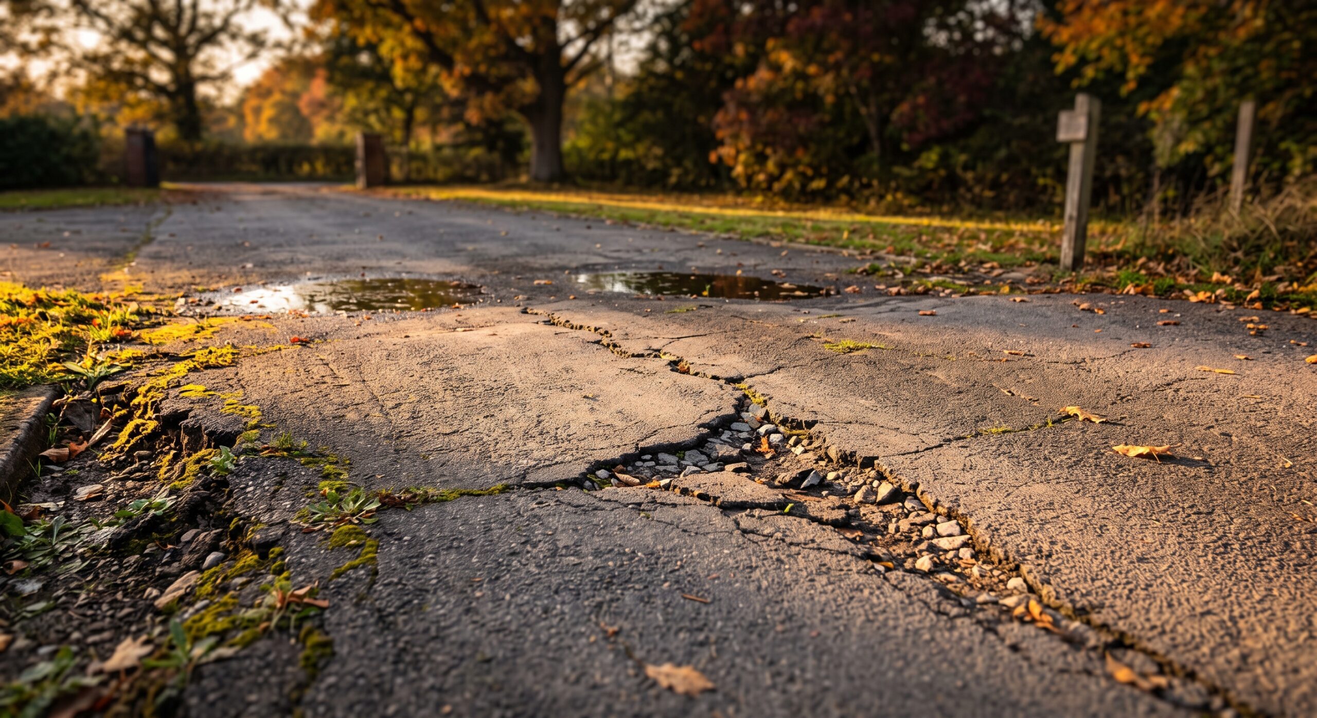 Read more about the article Spotting early signs of driveway wear before the darker months